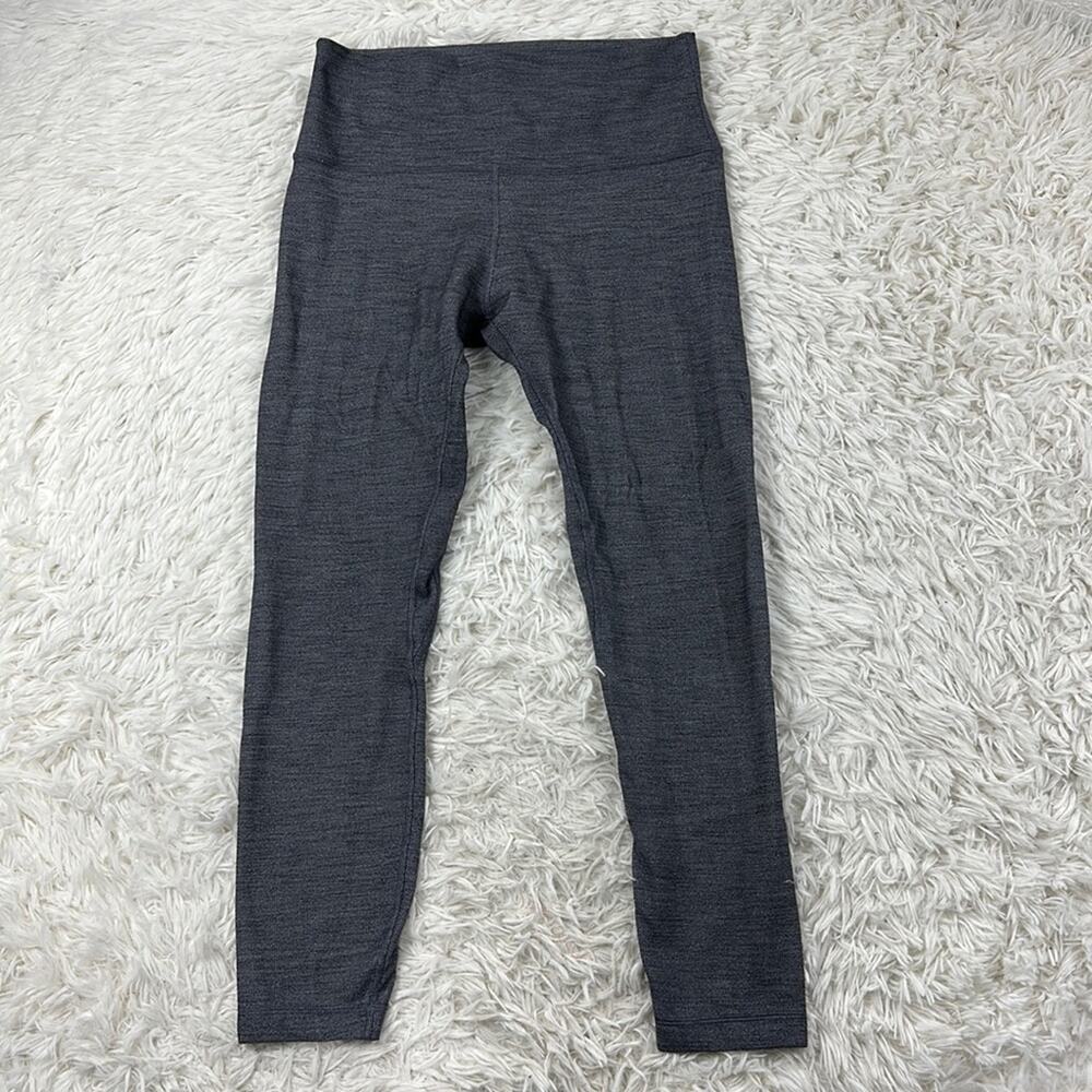 Lululemon Align Pant II 25" Mini Heathered Herringbone Heathered Black White